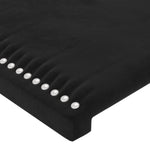 ZNTS Headboard with Ears Black 163x23x78/88 cm Velvet 3117060