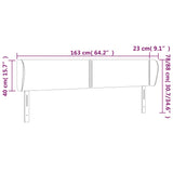 ZNTS Headboard with Ears Black 163x23x78/88 cm Velvet 3117060