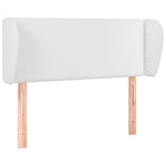 ZNTS Headboard with Ears White 93x23x78/88 cm Faux Leather 3117083