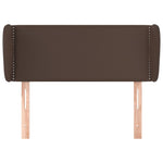 ZNTS Headboard with Ears Brown 93x23x78/88 cm Faux Leather 3117085