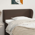 ZNTS Headboard with Ears Brown 93x23x78/88 cm Faux Leather 3117085