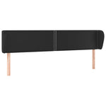 ZNTS Headboard with Ears Black 163x23x78/88 cm Faux Leather 3117100