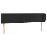 ZNTS Headboard with Ears Black 163x23x78/88 cm Faux Leather 3117100