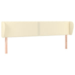 ZNTS Headboard with Ears Cream 163x23x78/88 cm Faux Leather 3117102