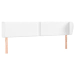 ZNTS Headboard with Ears White 203x23x78/88 cm Faux Leather 3117113