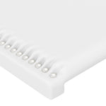 ZNTS Headboard with Ears White 203x23x78/88 cm Faux Leather 3117113