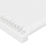 ZNTS Headboard with Ears White 203x23x78/88 cm Faux Leather 3117113
