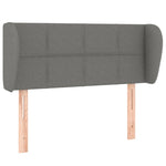 ZNTS Headboard with Ears Dark Grey 93x23x78/88 cm Fabric 3117127