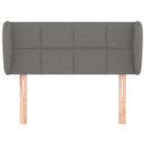 ZNTS Headboard with Ears Dark Grey 93x23x78/88 cm Fabric 3117127