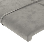 ZNTS Headboard with Ears Light Grey 83x23x78/88 cm Velvet 3117174