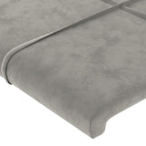 ZNTS Headboard with Ears Light Grey 83x23x78/88 cm Velvet 3117174