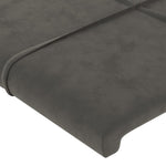 ZNTS Headboard with Ears Dark Grey 83x23x78/88 cm Velvet 3117175