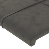 ZNTS Headboard with Ears Dark Grey 83x23x78/88 cm Velvet 3117175