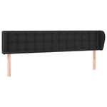 ZNTS Headboard with Ears Black 163x23x78/88 cm Faux Leather 3117240