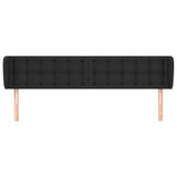 ZNTS Headboard with Ears Black 163x23x78/88 cm Faux Leather 3117240