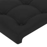 ZNTS Headboard with Ears Black 163x23x78/88 cm Faux Leather 3117240