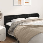 ZNTS Headboard with Ears Black 163x23x78/88 cm Faux Leather 3117240