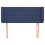 ZNTS Headboard with Ears Blue 93x23x78/88 cm Fabric 3117272