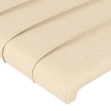 ZNTS Headboard with Ears Cream 103x23x78/88 cm Fabric 3117279