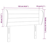 ZNTS Headboard with Ears Cream 103x23x78/88 cm Fabric 3117279