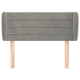 ZNTS Headboard with Ears Light Grey 93x23x78/88 cm Velvet 3117320