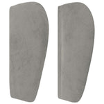 ZNTS Headboard with Ears Light Grey 93x23x78/88 cm Velvet 3117320