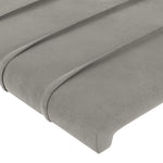 ZNTS Headboard with Ears Light Grey 93x23x78/88 cm Velvet 3117320