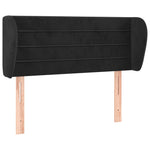 ZNTS Headboard with Ears Black 103x23x78/88 cm Velvet 3117328
