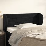 ZNTS Headboard with Ears Black 103x23x78/88 cm Velvet 3117328