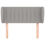 ZNTS Headboard with Ears Light Grey 93x23x78/88 cm Fabric 3117364
