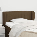 ZNTS Headboard with Ears Dark Brown 93x23x78/88 cm Fabric 3117367