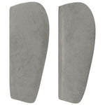 ZNTS Headboard with Ears Light Grey 103x23x78/88 cm Velvet 3117424