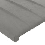 ZNTS Headboard with Ears Light Grey 103x23x78/88 cm Velvet 3117424