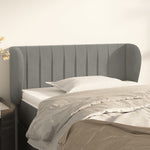 ZNTS Headboard with Ears Light Grey 103x23x78/88 cm Velvet 3117424