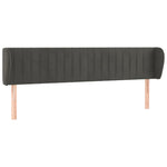 ZNTS Headboard with Ears Dark Grey 203x23x78/88 cm Velvet 3117449