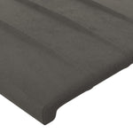 ZNTS Headboard with Ears Dark Grey 203x23x78/88 cm Velvet 3117449