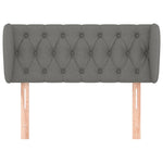 ZNTS Headboard with Ears Dark Grey 93x23x78/88 cm Fabric 3117463