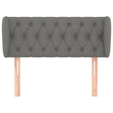 ZNTS Headboard with Ears Dark Grey 93x23x78/88 cm Fabric 3117463