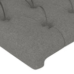 ZNTS Headboard with Ears Dark Grey 93x23x78/88 cm Fabric 3117463