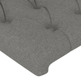ZNTS Headboard with Ears Dark Grey 93x23x78/88 cm Fabric 3117463