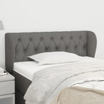 ZNTS Headboard with Ears Dark Grey 93x23x78/88 cm Fabric 3117463