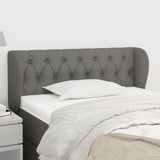ZNTS Headboard with Ears Dark Grey 93x23x78/88 cm Fabric 3117463