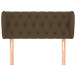 ZNTS Headboard with Ears Dark Brown 93x23x78/88 cm Fabric 3117465
