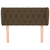 ZNTS Headboard with Ears Dark Brown 93x23x78/88 cm Fabric 3117465
