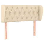ZNTS Headboard with Ears Cream 93x23x78/88 cm Fabric 3117467