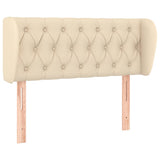 ZNTS Headboard with Ears Cream 93x23x78/88 cm Fabric 3117467