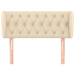 ZNTS Headboard with Ears Cream 93x23x78/88 cm Fabric 3117467