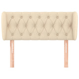 ZNTS Headboard with Ears Cream 93x23x78/88 cm Fabric 3117467
