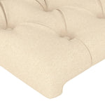 ZNTS Headboard with Ears Cream 93x23x78/88 cm Fabric 3117467