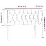 ZNTS Headboard with Ears Cream 93x23x78/88 cm Fabric 3117467